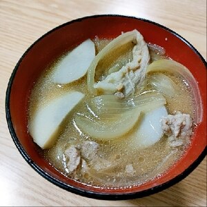 里芋と豚肉のお味噌汁